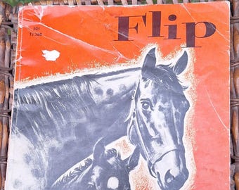 Libro antiguo "Flip" de Wesley Dennis, edición de bolsillo, 1966
