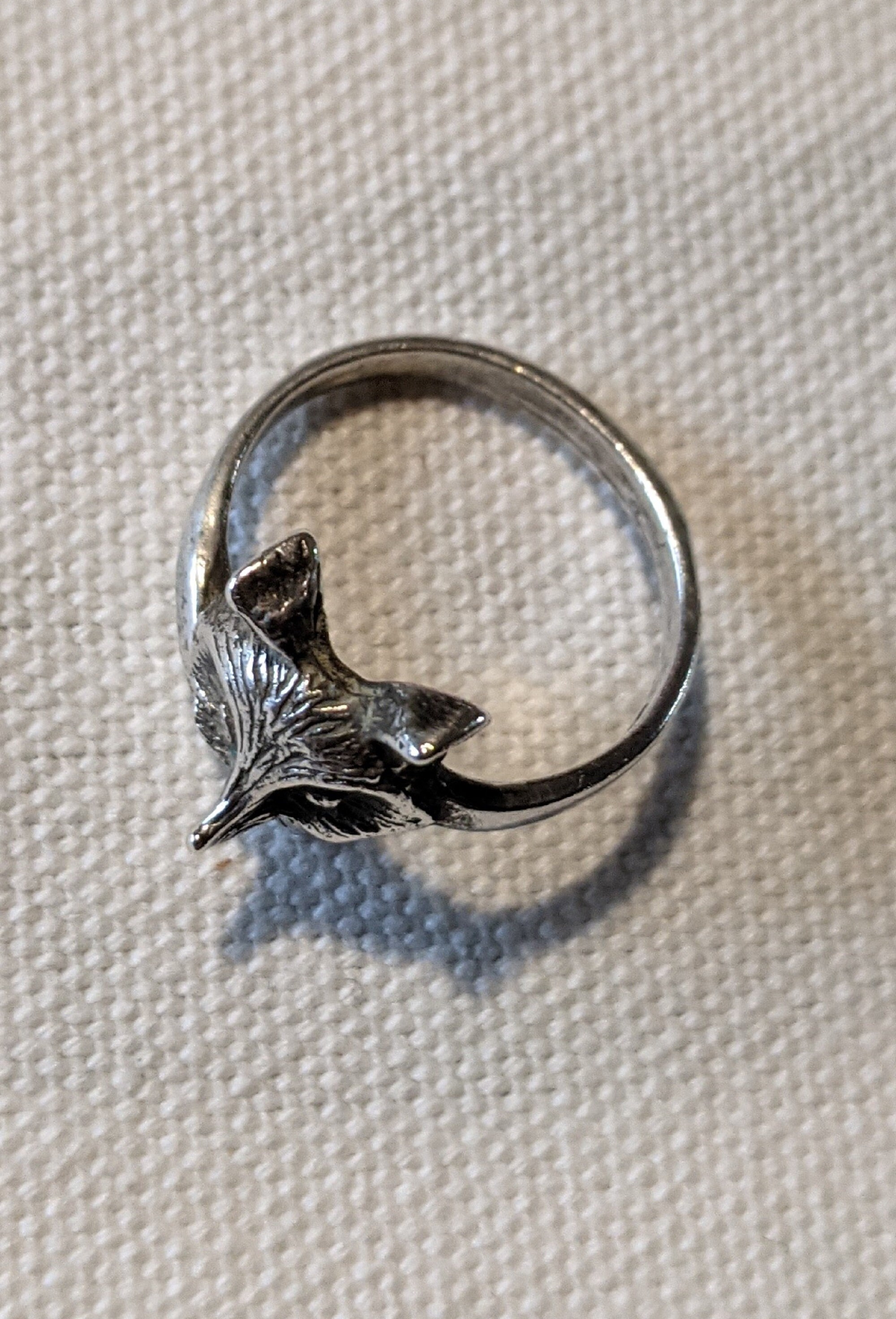 Vintage Ring Fox Face Sterling Silver 1970s Etsy Canada