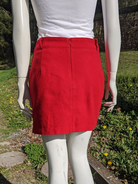 Vintage Skirt Hunt Club Red W/Stirrup Zipper Pull… - image 5