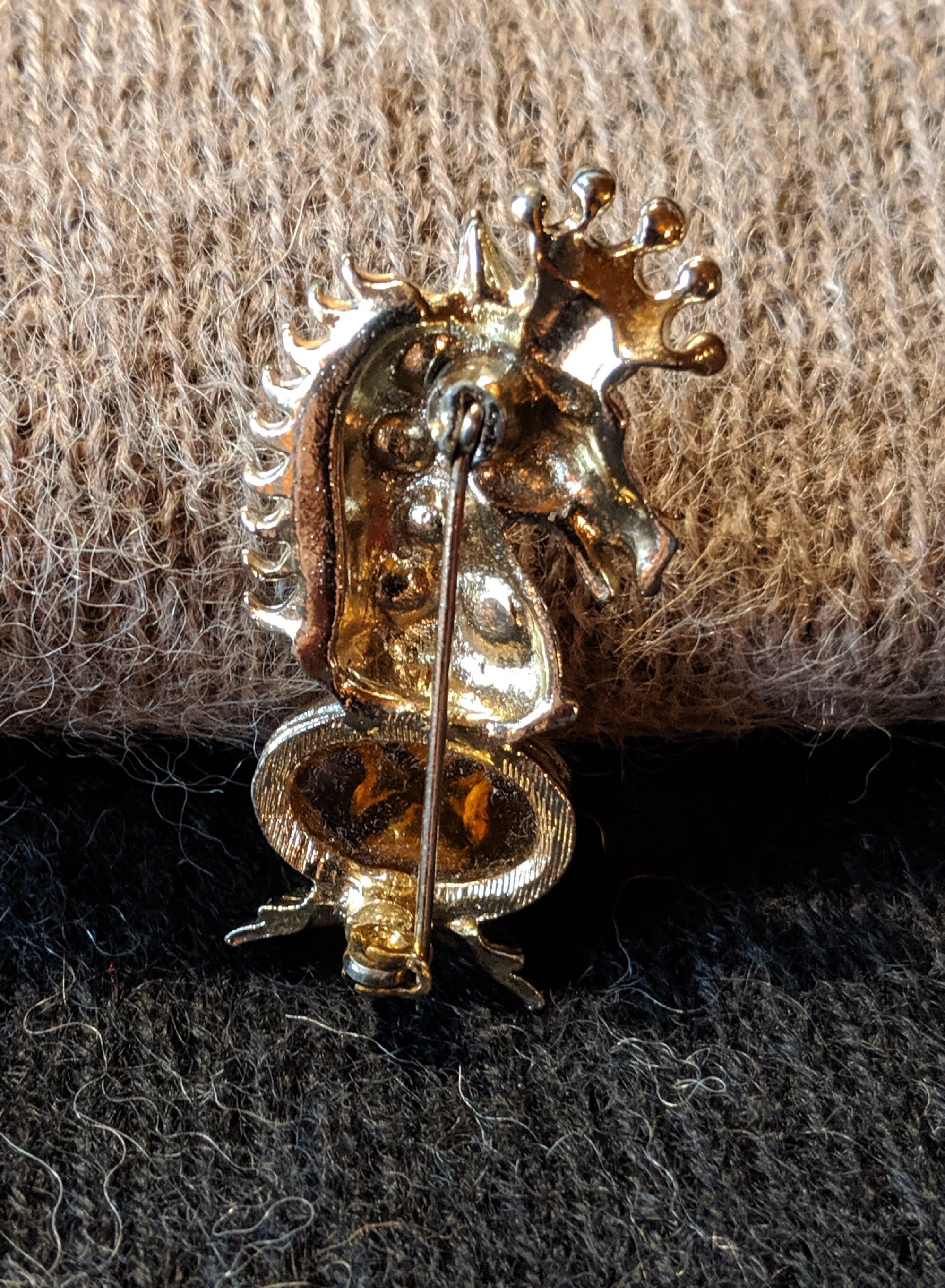 Vintage Pin Royal Knight Chess Piece Brooch