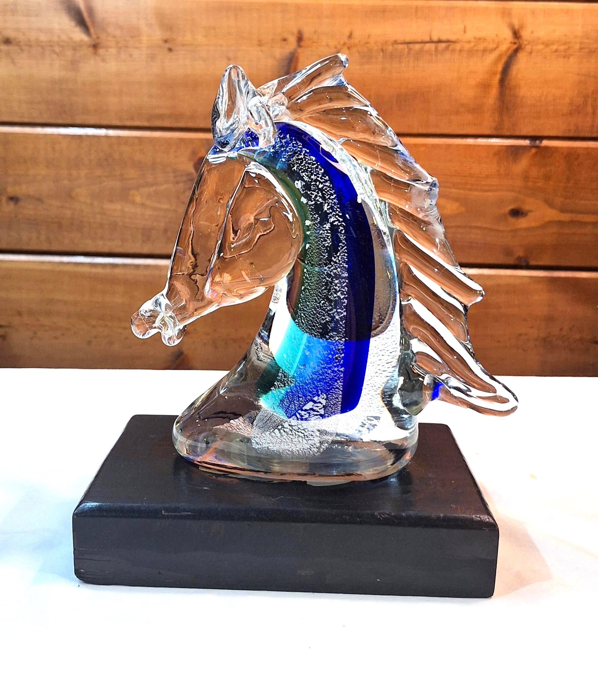 Murano Glass Horse Head - Etsy Canada
