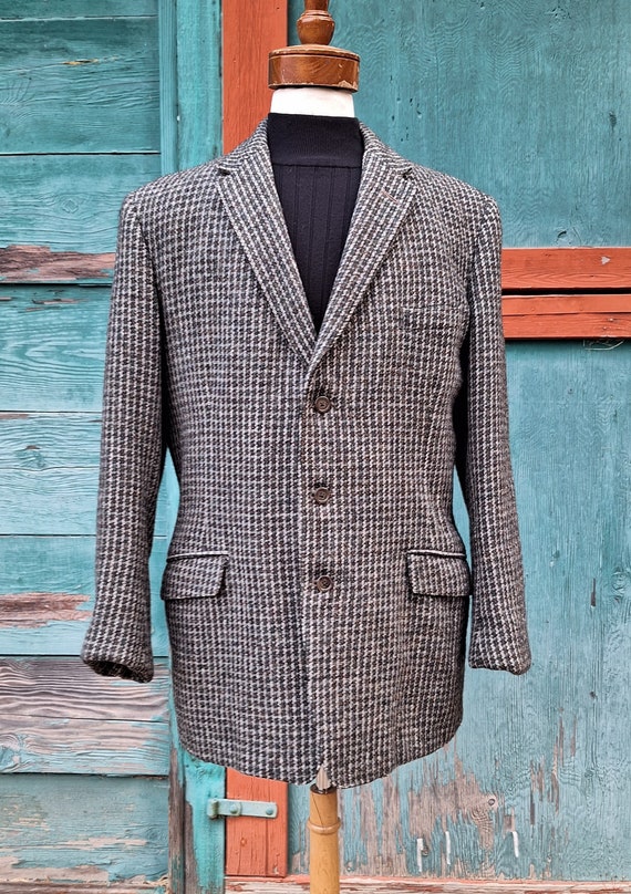 Vintage Men’s Wool Tweed Overcoat Harrods London -