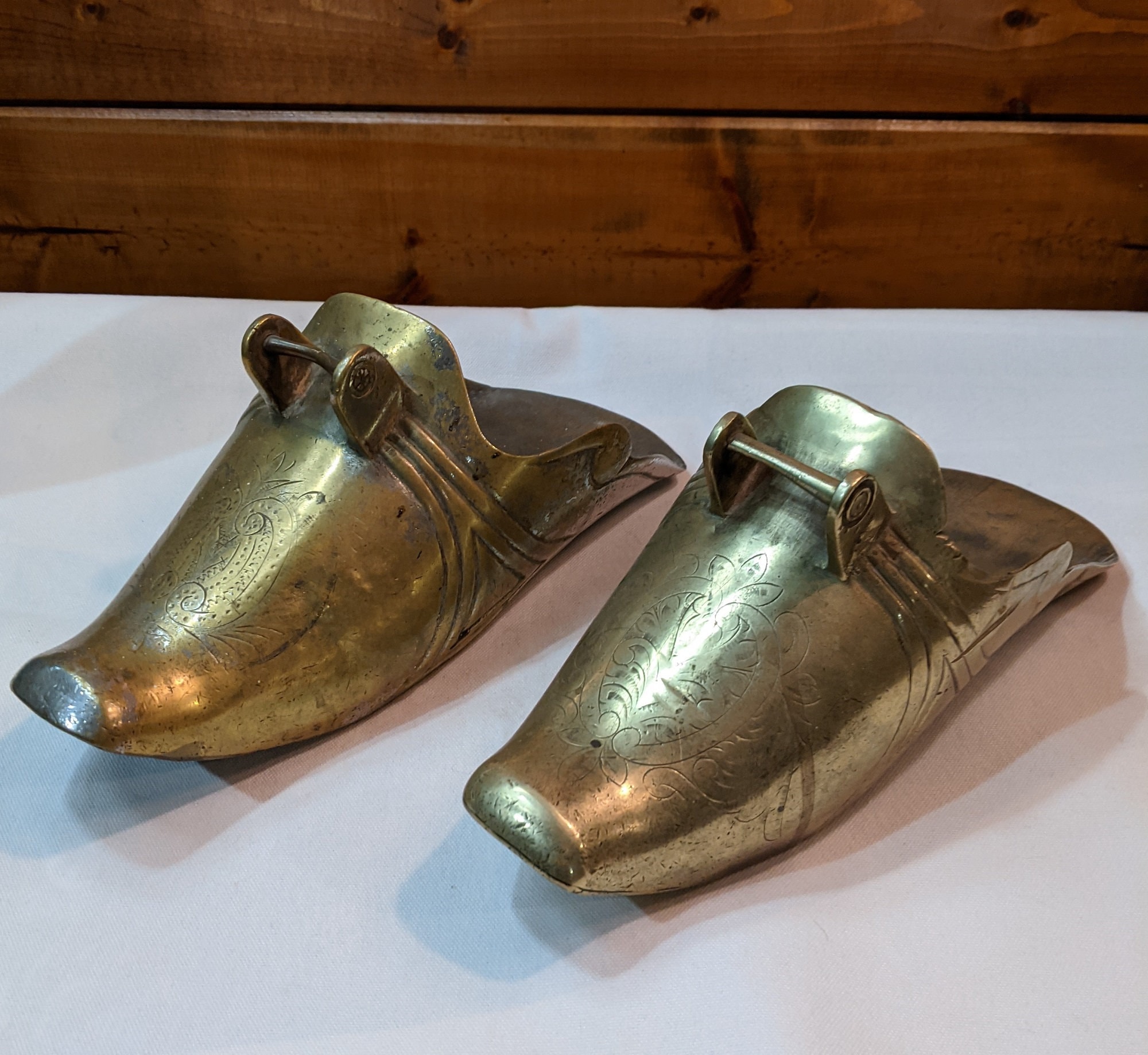 Antique Stirrups Spanish Conquistador Saddle Brassearly 1900s