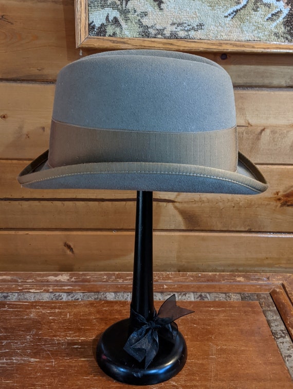 Vintage Homburg Saddle Derby with Wide Grosgrain … - image 2