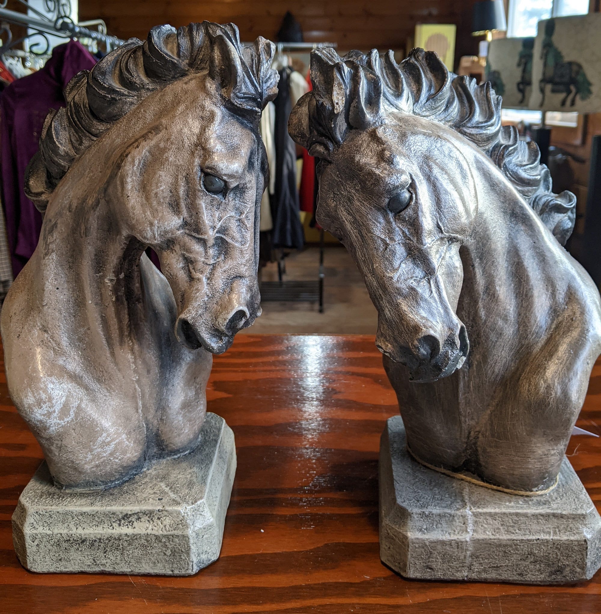 Pony Garden Horse Head Figurine on Plinth Display For Home Bust Animal 