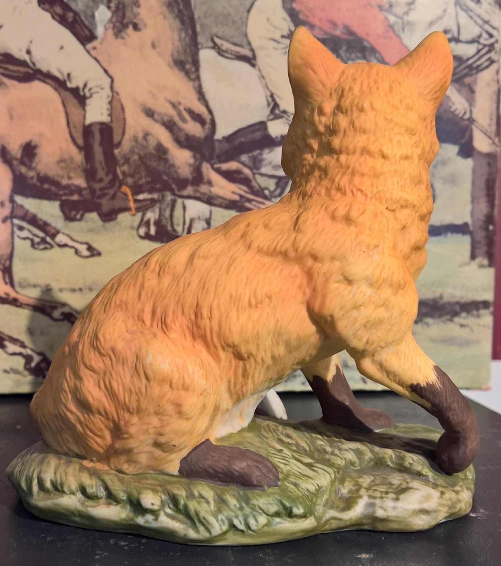 Vintage Fox Figurine Lefton Porcelain Poised Etsy