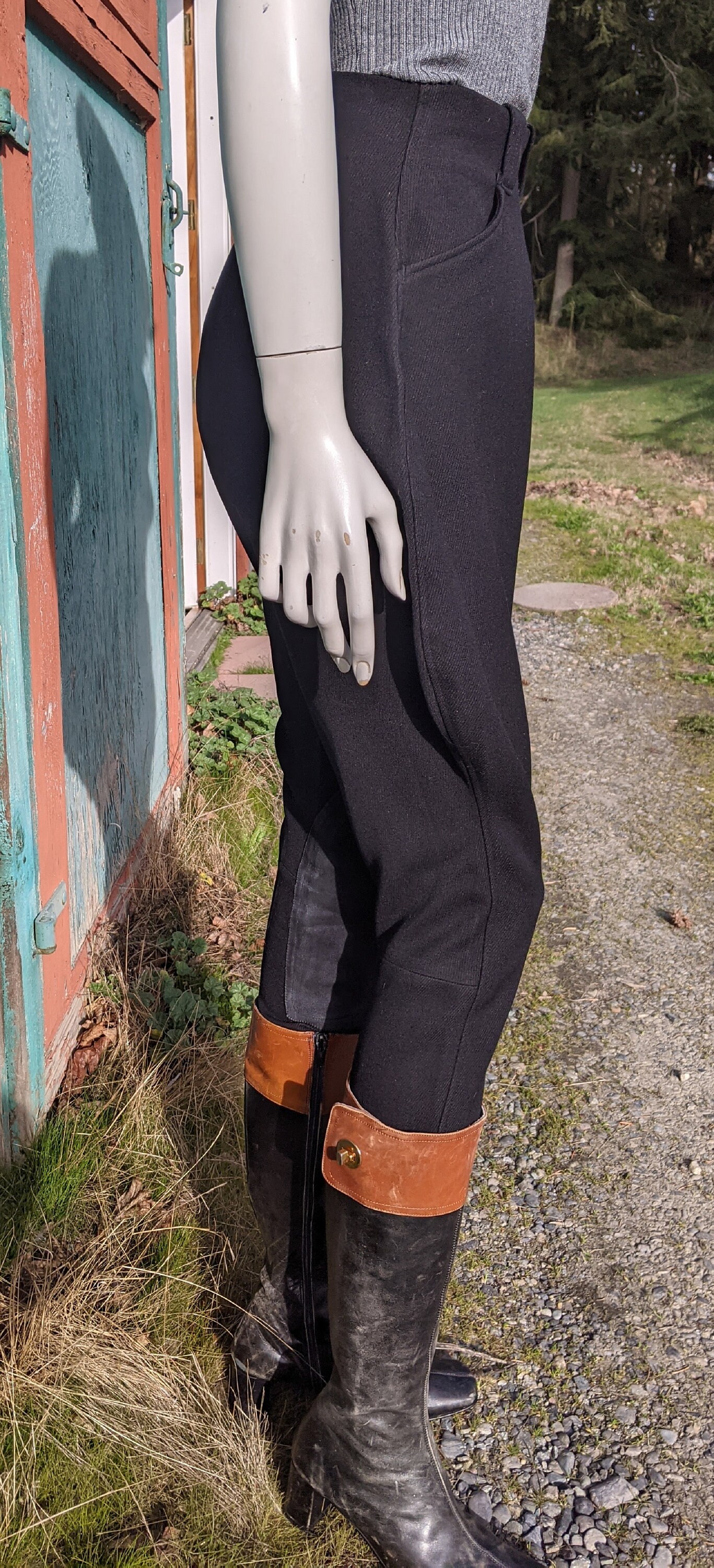 Vintage Jodhpurs Riding Pants Flare Leg With Foot Strap