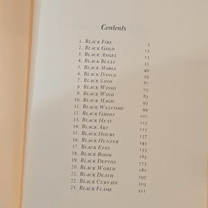 a page from a book showing the contents and chapters