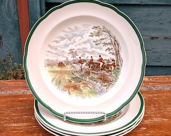 英国製 希少 SPODE 【THE HUNT】ハンティングシーン プレート 大 英国製 希少 SPODE 【THE HUNT】ハンティングシーン プレート 大