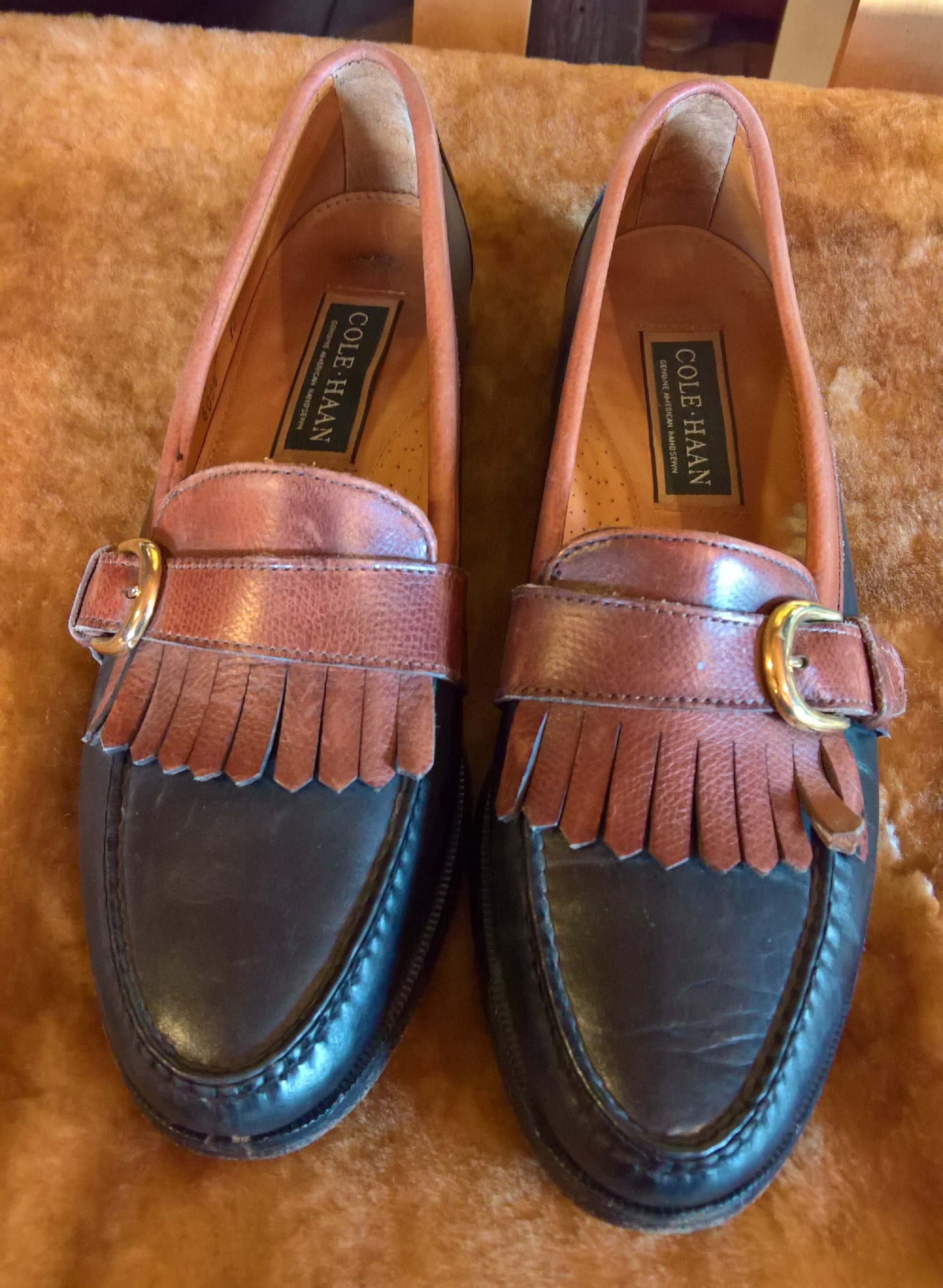 Vintage Shoes Loafers Cole Haan Buckled Saddle-Style Two Tone