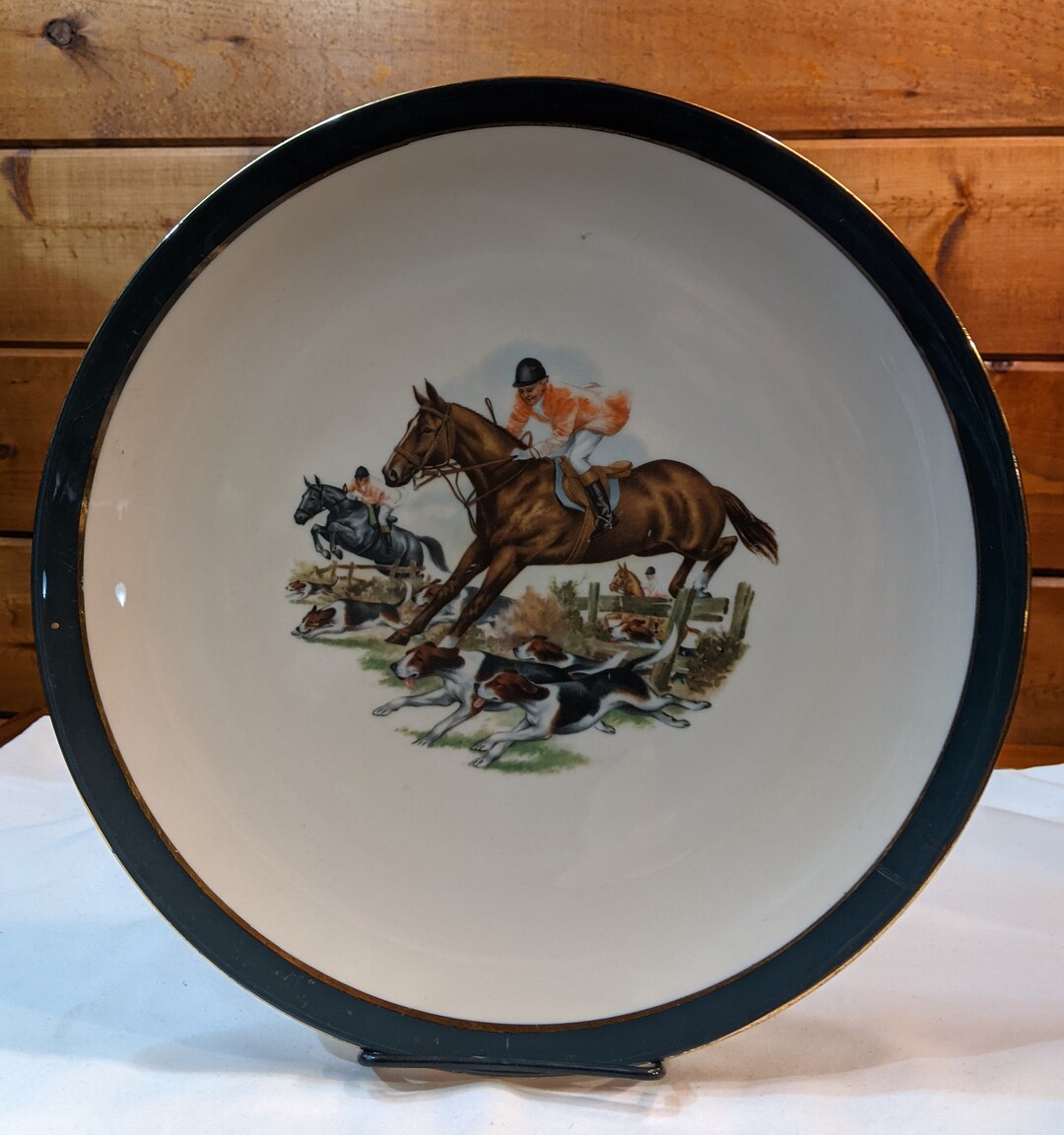 Vintage Dinner Plate Victorian Hunters Eliot Translucent China – 1950s ...