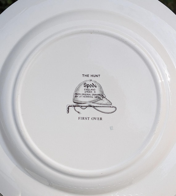 SPODE スポードTHE HUNTハンティング乗馬お皿セット英国製 Vintage Spode Plates Set of 4 Salad the Hunt Series 'first Over