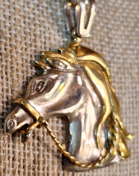 Collana con ciondolo a forma di testa di cavallo in argento sterling: gioielli equestri - Italia