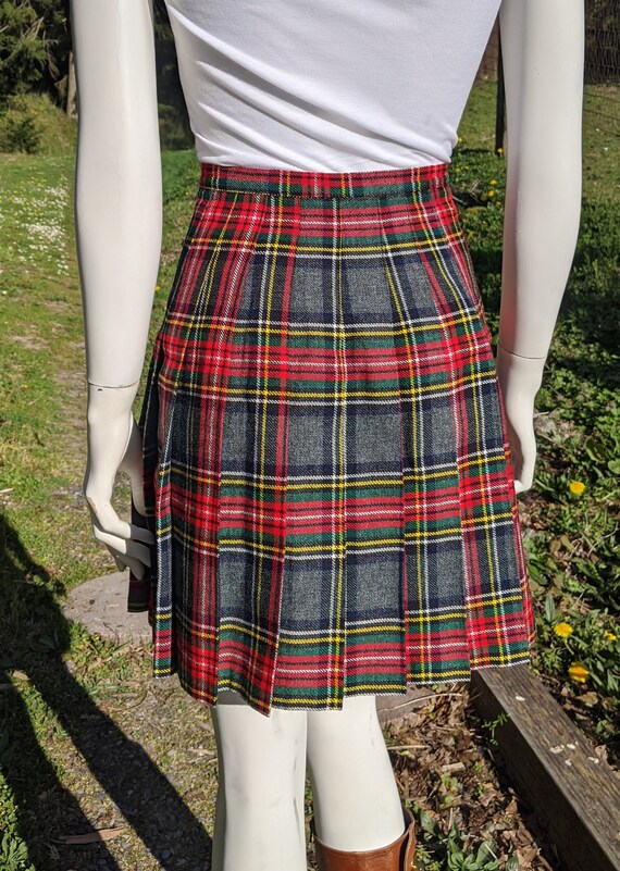 Vintage Skirt Plaid School Girl Paris Pleated – 1… - image 5