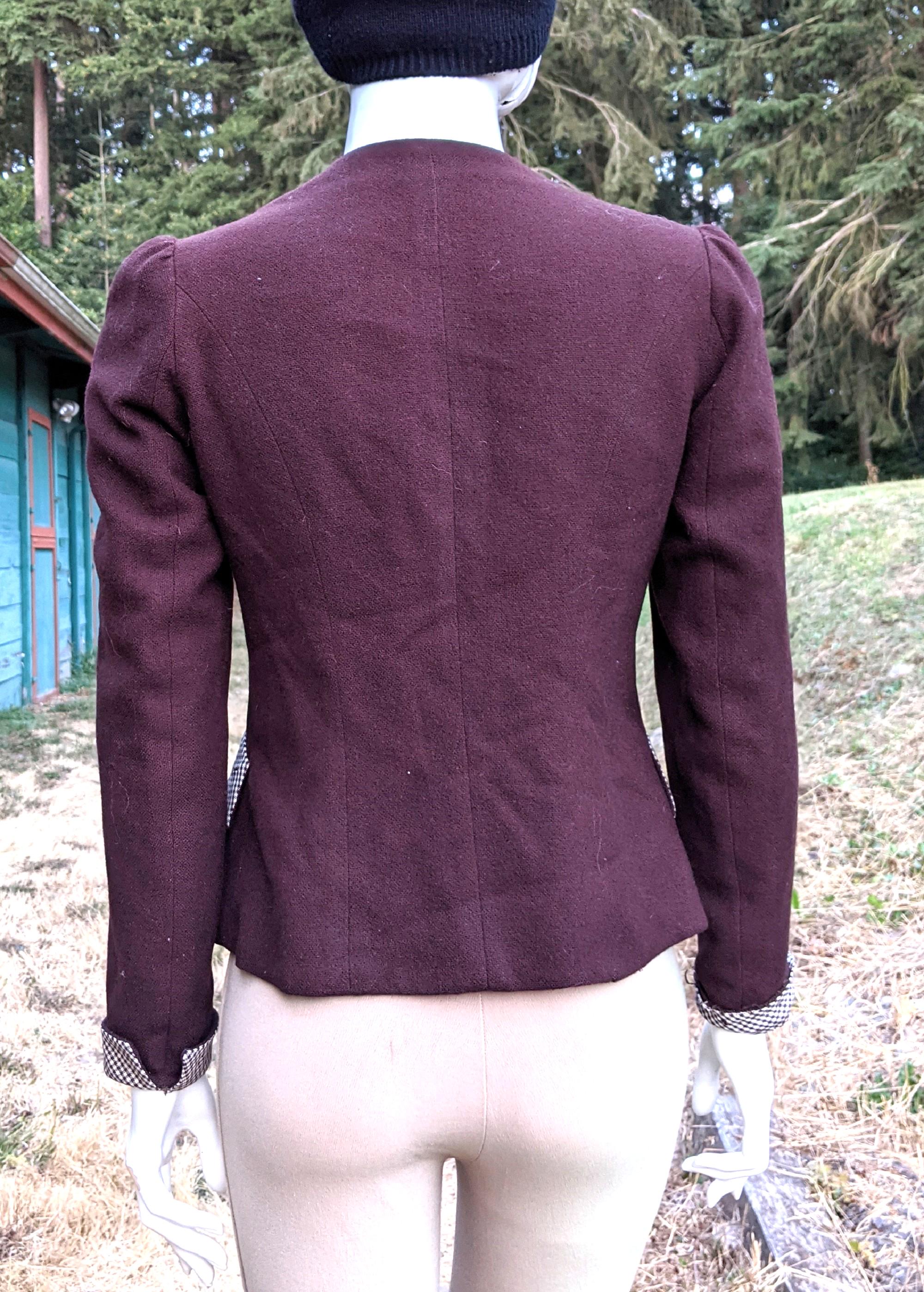 Blazer Vintage équitation Laine – Taille S/M, Fabrication Anglaise, Tenue équestre