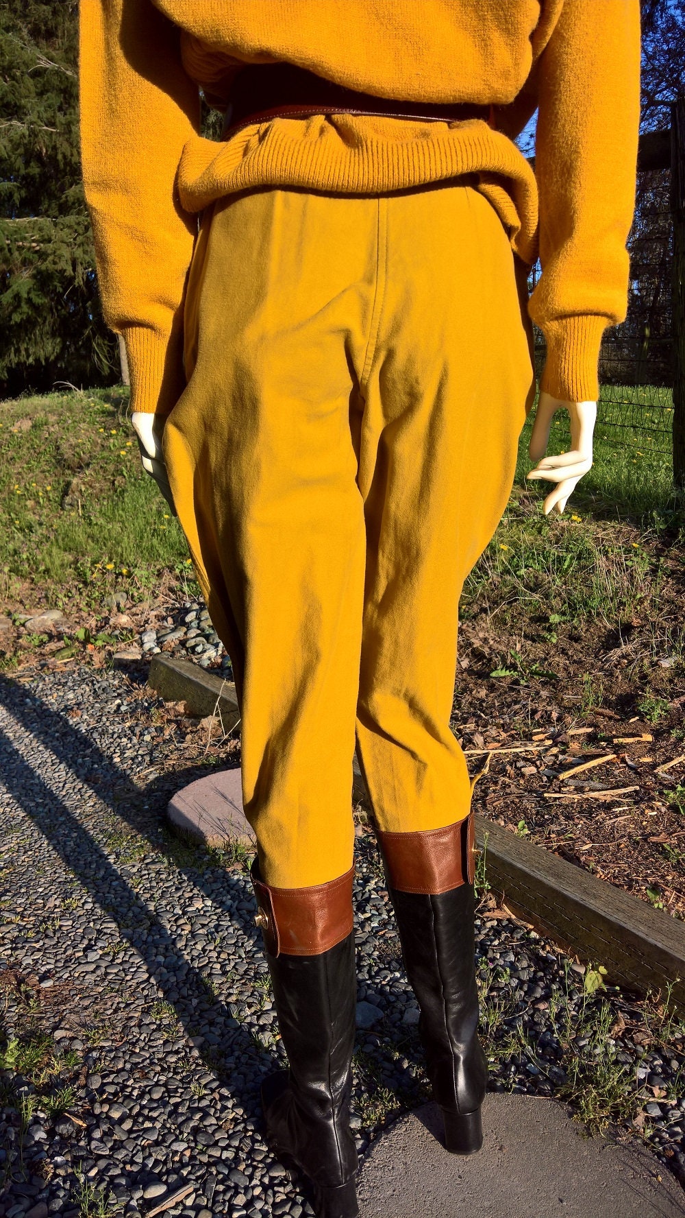 Vintage Breeches Pants Jodhpurs Laura Ashley Butterscotch