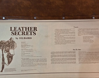 Vintage Book “leather Secrets” by F.O. Baird – 1982 - Etsy Canada