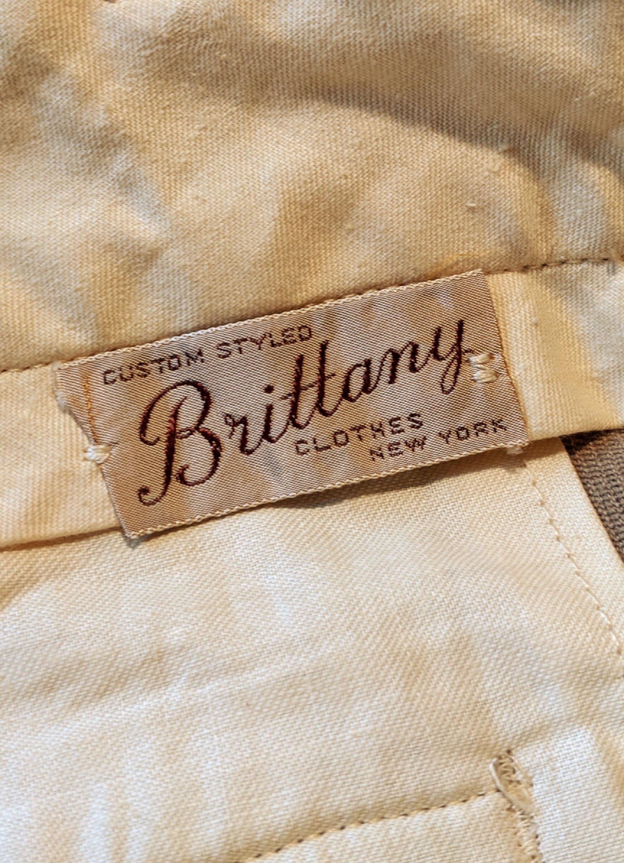 Combinaison d'équitation vintage pour jeunes, veste et pantalon d'équitation Brittany Riding Apparel – Années 50 - France