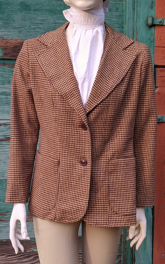 Vintage brown houndstooth jacket Gem