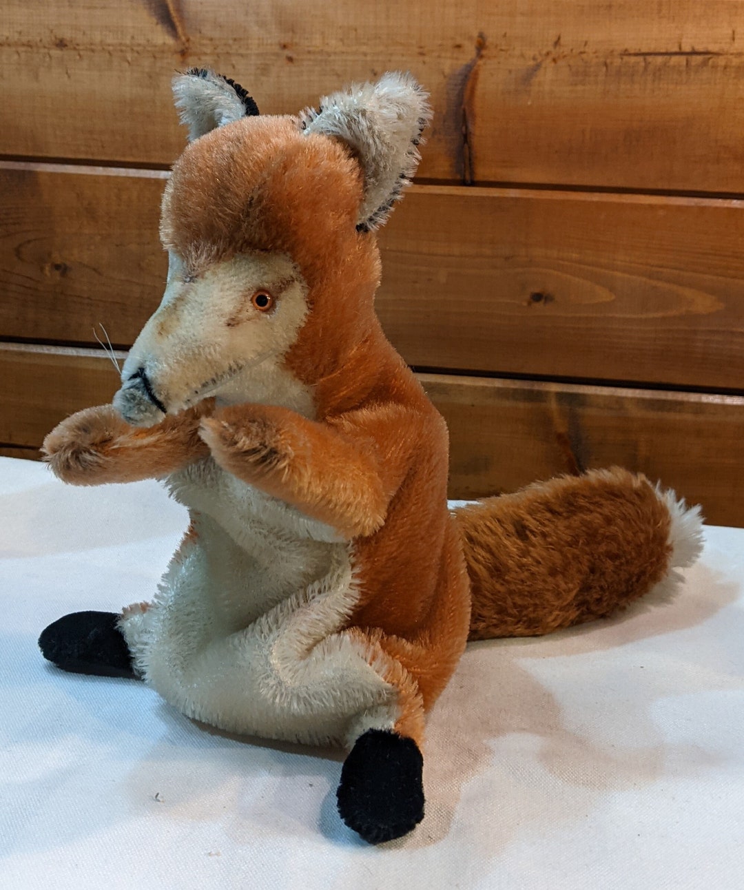 Vintage Steiff Hand Puppet Smardy Fox Mohair 1960s Etsy