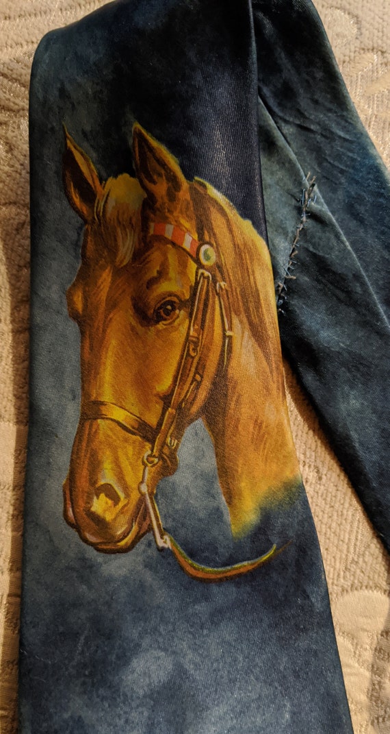 Vintage Tie Golden Saddle Horse Master Prints – 19