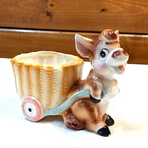 Vintage Figur/Candy Dish Precious Pony and Cart Japan - 1950er Jahre