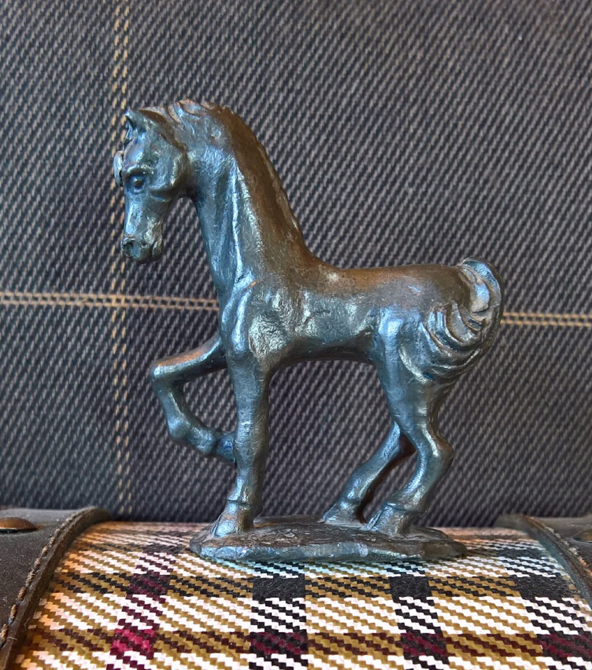 Vintage Horse Figurine Pewter Ampersand