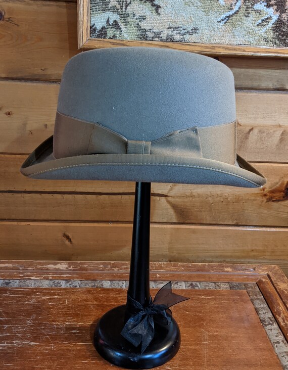 Vintage Homburg Saddle Derby with Wide Grosgrain … - image 4