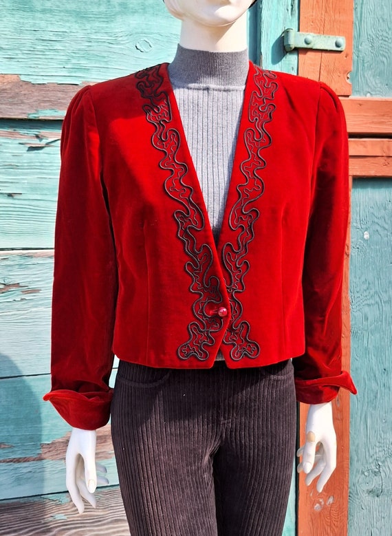 Vintage Cropped Velvet Jacket Jaeger/Great Britain