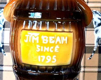 Vintage Jim Beam souvenir Convention Gift Fox in Barrel Bone China - 1981