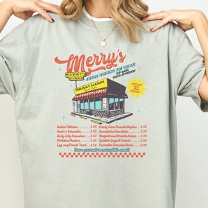 Wesołego poranka świątecznego święta Vintage Retro Menu Święty Mikołaj Gorąca czekolada Prezent rodzinny Modny Biegun Północny Wesoły Komfort Kolory koszulka T-shirt