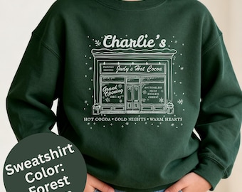 YOUTH The Santa Clause Movie Charlie's Diner Judy's Hot Cocoa Sweatshirt 90s Christmas Holiday Xmas Crewneck Shirt Vintage Gift Scott Calvin