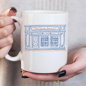 Notting Hill Movie Hugh Grant Julia Roberts The Travel Book Co Shop Ceramic Mug 15oz RomCom Movie Lovers Gift Merch