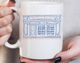 Notting Hill Movie Hugh Grant Julia Roberts The Travel Book Co Shop Ceramic Mug 15oz RomCom Movie Lovers Gift Merch