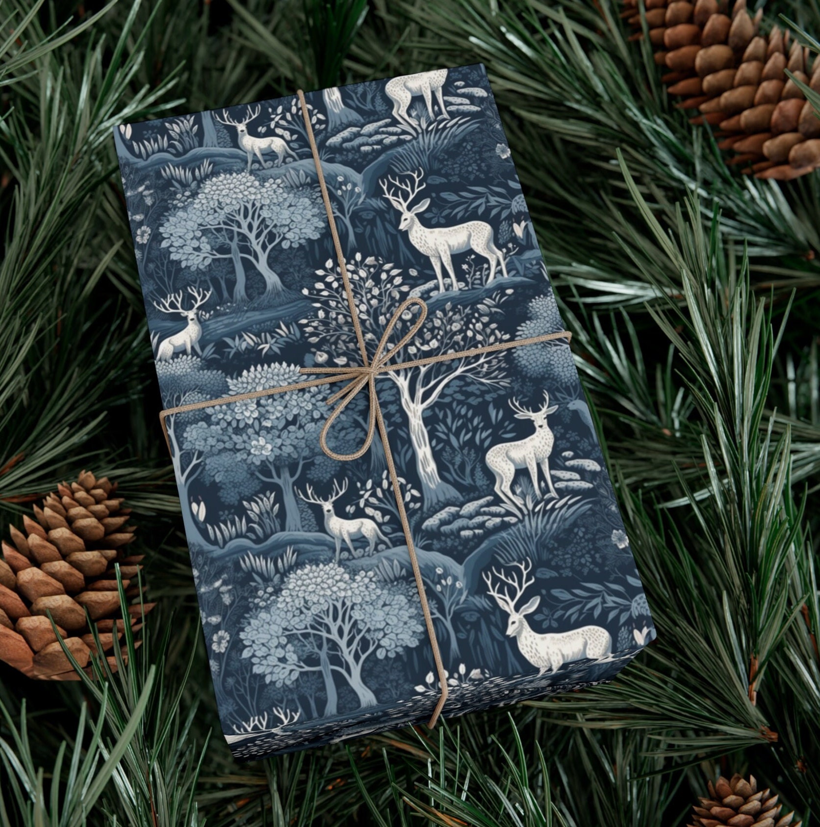 Vintage Deer Wrapping Paper - Etsy