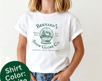 YOUTH Bernard's Snow Globe Co The Santa Clause Movie Comfort Colors Xmas Christmas Holiday Shirt T-Shirt Tee Family Matching Soft Gift Judy
