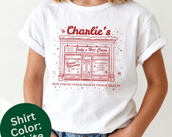 YOUTH Charlie's Diner Judy's Hot Cocoa The Santa Clause Movie Family Matching T-Shirt Comfort Colors Shirt Xmas Christmas Holiday Gift Soft