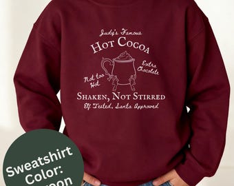 YOUTH The Santa Clause Movie Xmas Family Matching Christmas 90's Vintage Merch Judy's Hot Cocoa Sweatshirt Shirt Crewneck Holiday Elf Cute