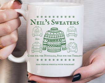 The Santa Clause Film 90er Jahre Merch Neils Pullover Charlie Judy's Hot Cocoa Weihnachtsgeschenk Urlaub Tim Allen Keramikbecher 15 Unzen