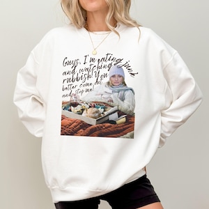 The Holiday Movie Home Alone Christmas Funny Gift Eating Junk Watching Rubbish Xmas Nancy Meyers RomCom Cameron Diaz Crewneck Sweatshirt