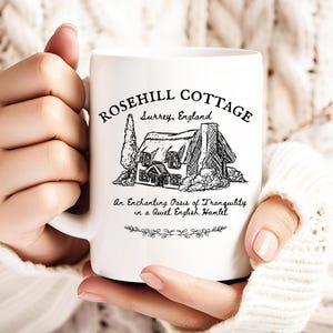 RoseHill Cottage The Holiday Movie RomCom Nancy Meyers Merch Amanda Woods Graham Mr. Napkin Head Gift Ceramic Mug 15oz