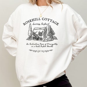 Rosehill Cottage Sweatshirt The Holiday Movie RomCom Sweatshirt Hoodie The Holiday Season Nancy Meyers Merch Amanda Woods Mr. Napkin Head
