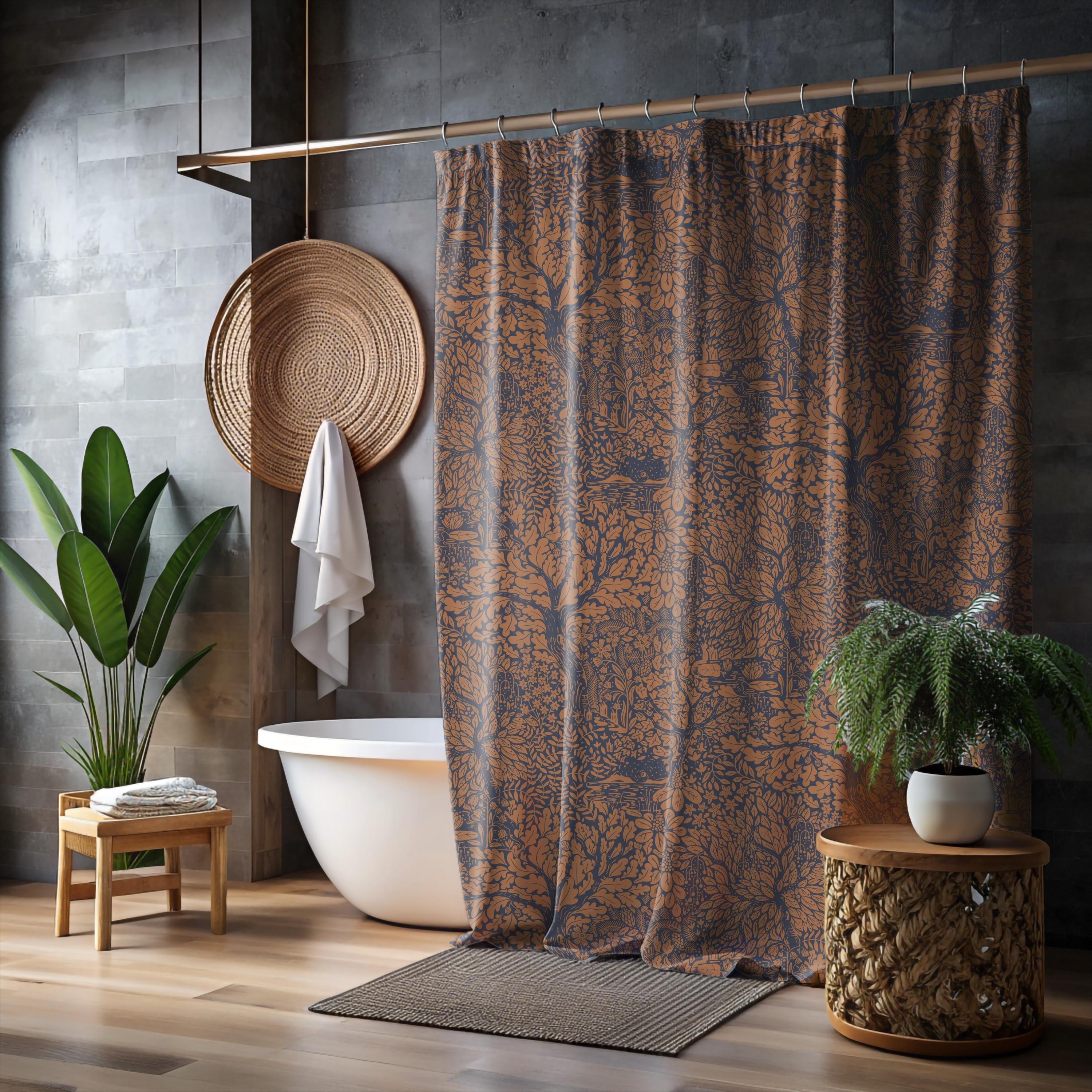 Cortinas retro árboles - Etsy México, image size:3000x3000