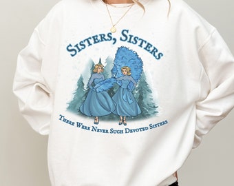 White Christmas Movie Crewneck Sweatshirt 1954 Vintage Shirt Hoodie Haynes Such Devoted Sisters Snow Holiday Gift Sweater Bing Crosby