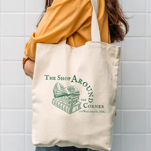 You&#39;ve Got Mail Movie Cotton Canvas Tote Bag, The Shop Around The Corner Totebag, 90&#39;s Nora Ephron Movie Merch, That Caviar Is A Garnish