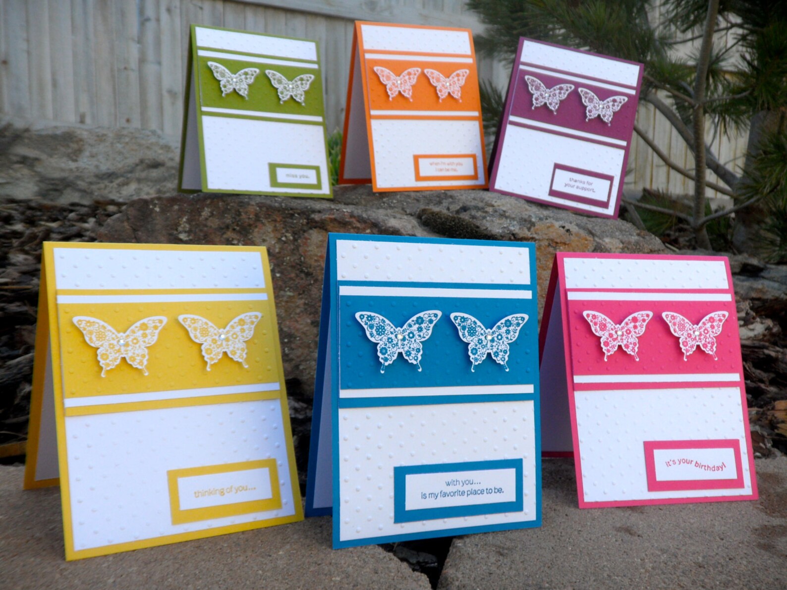 Stampin' Up Handmade Card Set Assorted Butterfly Set Etsy