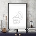 Grammy Line Art, Music Print, Abstract Musician Wall Decor, Minimalist ...