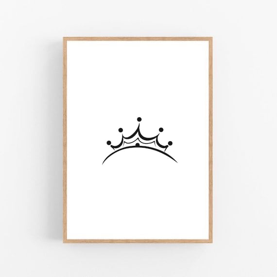 Tiara Line Art Tiara Print Abstract Tiara Wall Decor Etsy