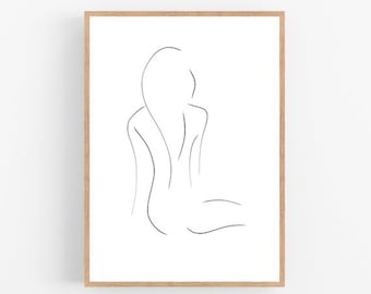 Woman line art, Woman print, Abstract women wall decor, Minimalist art, Modern room decor, Feminist printable wall art, Feminism, Drawing