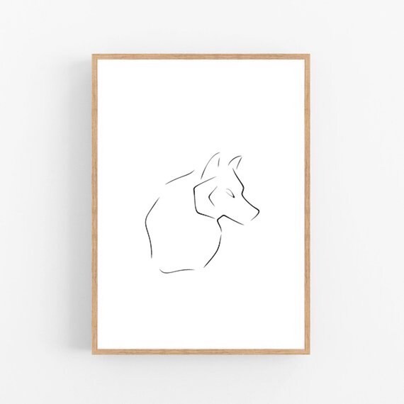 Wolf Oil Painting Canvas Art Print 50cmx76cm